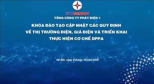 Công ty Thuỷ điện Bản Vẽ tham gia khoá đào tạo cập nhật các quy định về thị trường điện, giá điện và triển khai thực hiện cơ chế DPPA
